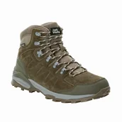 Buty trekkingowe męskie - Buty męskie na wędrówki Jack Wolfskin REFUGIO TEXAPORE MID M cold coffee - 41 - miniaturka - grafika 1