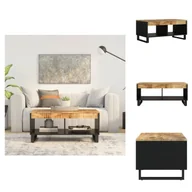 Ławy i stoliki kawowe - vidaXL Stolik kawowy 90x50x40 cm lite drewno mango - Stoliki kawowe - miniaturka - grafika 1