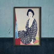 Plakaty - Retro plakat Kobieta w letniej szacie A2 40x60cm bez ramki pion - miniaturka - grafika 1