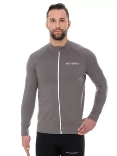 Bluza termoaktywna męska Brubeck Active Wool LS13330 szary - Bluzy sportowe męskie - miniaturka - grafika 1