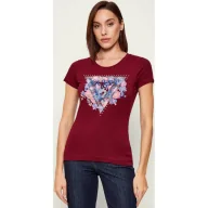 Koszulki i topy damskie - GUESS T-shirt PEONY Slim Fit - miniaturka - grafika 1