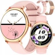 Smartwatch - Smartwatch damski z funkcją rozmów ciśnienie puls polskie menu zegarek dla kobiety / dwa paski - JG Smart KT67 - miniaturka - grafika 1