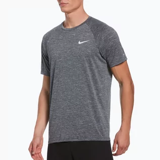 Koszulki sportowe męskie - Nike Koszulka treningowa męska Heather SS 001 czarna NESSB658 - grafika 1