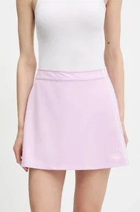 adidas Originals spódnica 3-Stripes kolor fioletowy mini prosta JD0314 - Spódnice - miniaturka - grafika 1