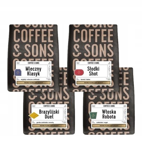 Kawa Ziarnista Mieszanki Coffee&Sons Zestaw startowy 4x250g