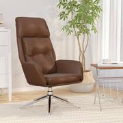 Krzesła - Lumarko Krzesło wypoczynkowe, brązowe, skóra naturalna  - miniaturka - grafika 1