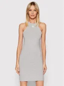 Sukienki - adidas Sukienka codzienna adicolor Essentials HF7486 Szary Slim Fit - miniaturka - grafika 1