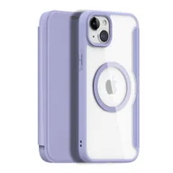 Etui i futerały do telefonów - Etui iPhone 15 Plus magnetyczny pokrowiec MagSafe z klapką Dux Ducis Skin X Pro - fioletowy - miniaturka - grafika 1