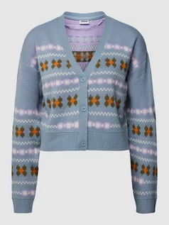 Swetry damskie - Kardigan ze wzorem na całej powierzchni model ‘Misle’ - grafika 1