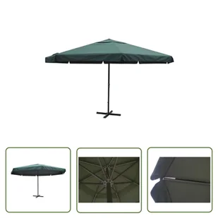 The Living Store Parasol z aluminium - 500 cm - zielony - Parasol - Parasole ogrodowe - miniaturka - grafika 1