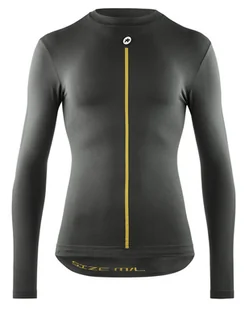ASSOS Koszulka termoaktywna 2/3 LS SKIN LAYER P1 anthracite grey - Koszulki sportowe męskie - miniaturka - grafika 1