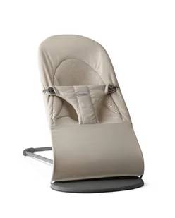 Babybjorn - Leżaczek Balance Soft Woven/Jersey Tri Fabric, Piaskowoszary - Leżaczki i huśtawki - miniaturka - grafika 1