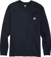 Koszulki męskie - t-shirt męski BURTON COLFAX LS TEE True Black - miniaturka - grafika 1
