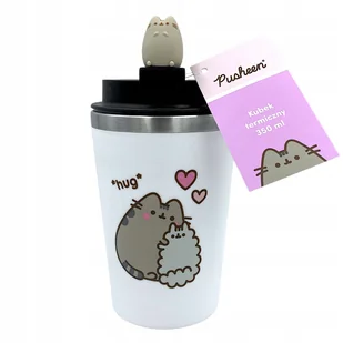 Pusheen Kubek Termiczny 350ml Biały - Kubki termiczne - miniaturka - grafika 1