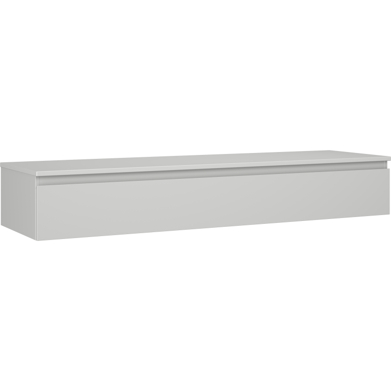 Mexen Orio szafka łazienkowa podumywalkowa 160 cm z blatem, 1 szuflada, szara mat - 91A10-16023-1-BFC62
