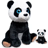 Maskotki i pluszaki - Panda Z Małą Pandą Przytulanki Duże Oczy Miś Plusz - miniaturka - grafika 1