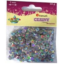TITANUM Cekiny TITANUM 7mm 10g - perł. Białe 304588 - Pasmanteria - miniaturka - grafika 1