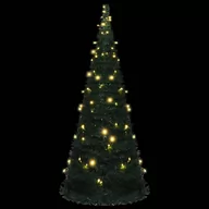 Choinki - vidaXL vidaXL Sztuczna choinka z girlandy z lampkami LED, zielona, 210 cm - miniaturka - grafika 1