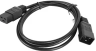 Kable komputerowe i do monitorów - LANBERG LANBERG Przedłużacz kabla zasilającego IEC 320 C19 C20 VDE 1.8M VDE czarny (CA-C19E-10CC-0018-BK) - miniaturka - grafika 1