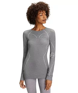Falke damska koszulka z długim rękawem Wool Tech. Long Sleeve Comfort Fit mieszanka wełny z merynosów, 1 opakowanie szary Grau (Grey-heather 3757) X-S - Koszulki i topy damskie - miniaturka - grafika 1