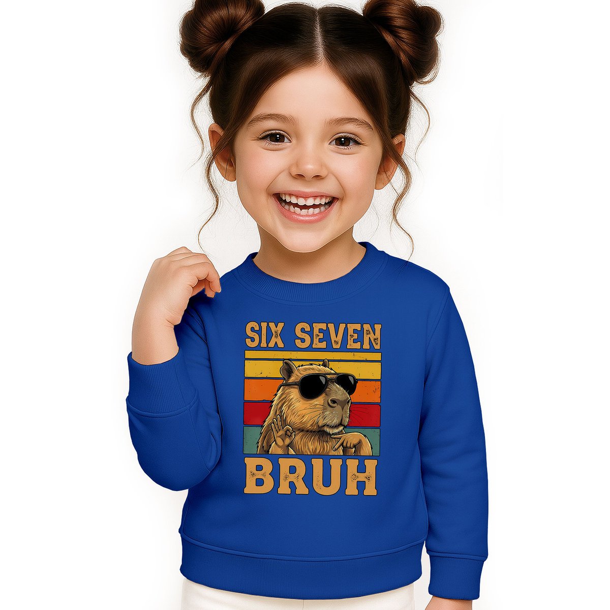 BLUZA DZIECIĘCA 67 SIX SEVEN VIRAL CAPYBARA 122-128 DLA CHŁOPCA DZIEWCZYNKI