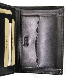 Portfel Męski Skórzany EL FORREST Skóra Bydlęca Duży Pionowy Bez Zapięcia Dwa Skrzydełka RFID GRANATOWY 896 301 13 x 10 x 3 [cm] - Portfele - miniaturka - grafika 6