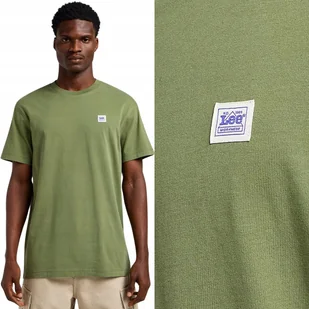 Lee WORKWEAR WW TEE Olive Grove ZIELONA BAWEŁNIANA LUŹNA KOSZULKA T-SHIRT S - Koszulki męskie - miniaturka - grafika 1