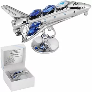 Figurka statek kosmiczny kryształy Swarovski Dedykacja - Pamiątka Chrztu Świętego - miniaturka - grafika 1
