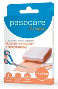 Paso Plaster pasocare tkaninowy classic plus 1 m x 6 cm - Apteczki i materiały opatrunkowe - miniaturka - grafika 1