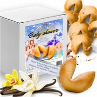 Przekąski dla dzieci - CIASTECZKA Z WRÓŻBĄ BABY SHOWER PODZIĘKOWANIA DLA GOŚCI x 10szt UPOMINEK - miniaturka - grafika 1