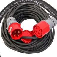 Przedłużacze i rozgałęźniki - Przedłużacz gumowy OW 4x2,5 z/u gn wt 4p 32A 5m - miniaturka - grafika 1