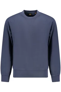 HUGO BOSS MĘSKA BLUZA Z ROZPINANYM NA ZAMEK NIEBIESKA - Bluzy męskie - miniaturka - grafika 1