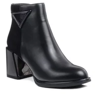 Botki damskie - Botki damskie ocieplane na obcasie za kostkę czarne DiA CR8171-37 - miniaturka - grafika 1