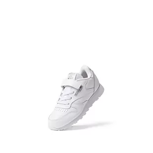 Reebok Unisex dziecięce sneakersy Classic Leather, White Carbon Vector Blue, 30.5 EU - Sneakersy damskie - miniaturka - grafika 1