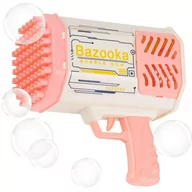 Bańki mydlane - Bazooka do baniek różowa  | Bańki mydlane  |  Automat pistolet  | Bazooka na bańki Bubble Różowa| Prezent dla dziecka | Zestaw - miniaturka - grafika 1