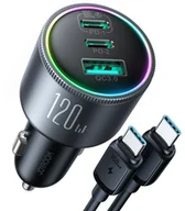 Ładowarki samochodowe - Joyroom ładowarka samochodowa 120W 2xUSB-C USB-A + kabel USB-C 100W - miniaturka - grafika 1