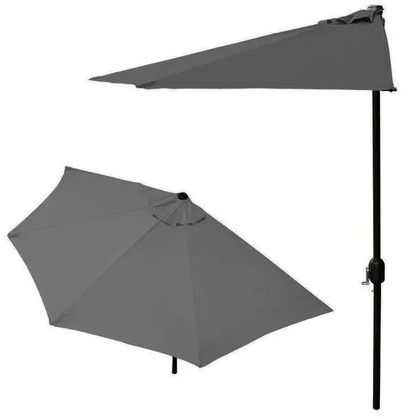 Parasol Ogrodowy Półparasol Ścienny Do Ściany Na Taras 2,7m Kształt Półkola