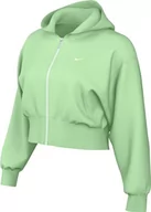 Kurtki damskie - Nike Kurtka damska Sportswear Chll Ft Fz Hdy, Vapor Green/Sail, FN2415-376, XL - miniaturka - grafika 1