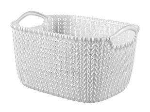Curver Koszyk na drobiazgi lub Koszyk Knit, imitacja dzianiny (Prostokątny/ biały) - Inne artykuły do sprzątania - miniaturka - grafika 1