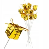 Bombki - Prezenciki Prezenty Na Piku Druciku 12szt/kpl Złote Dekoracja Świąteczna - miniaturka - grafika 1