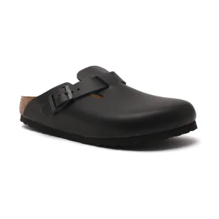 Birkenstock Skórzane klapki Boston NL - Klapki i japonki damskie - miniaturka - grafika 1