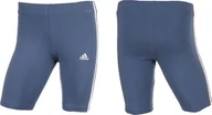 Spodenki rowerowe - Adidas Spodenki damskie adidas Essentials 3-Stripes Bike Shorts niebieskie HD1803 XS - miniaturka - grafika 1