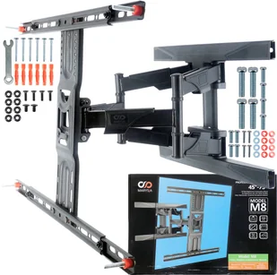 MOCNY OBROTOWY UCHWYT TV WIESZAK TELEWIZORA REGULOWANY 45-75 CALE VESA - Inne akcesoria audio-wideo - miniaturka - grafika 1
