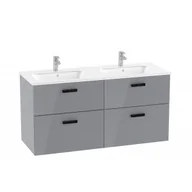 Szafki łazienkowe - ROCA A851881516 VICTORIA PRO Zestaw łazienkowy UNIK 4 szuflady 120 jasny szary połysk - miniaturka - grafika 1
