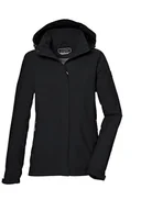 Kurtki damskie - killtec KOS 51 WMN JCKT damska kurtka funkcyjna/kurtka outdoorowa wodoszczelna z odpinanym kapturem KOS 51 WMN JCKT, czarna, 40, 42805-000 - miniaturka - grafika 1