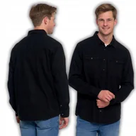 Koszule męskie - Koszula Męska z Bawełny Jeansowa Elegancka Nowoczesna Klasyczna MORAJ 3XL B - miniaturka - grafika 1