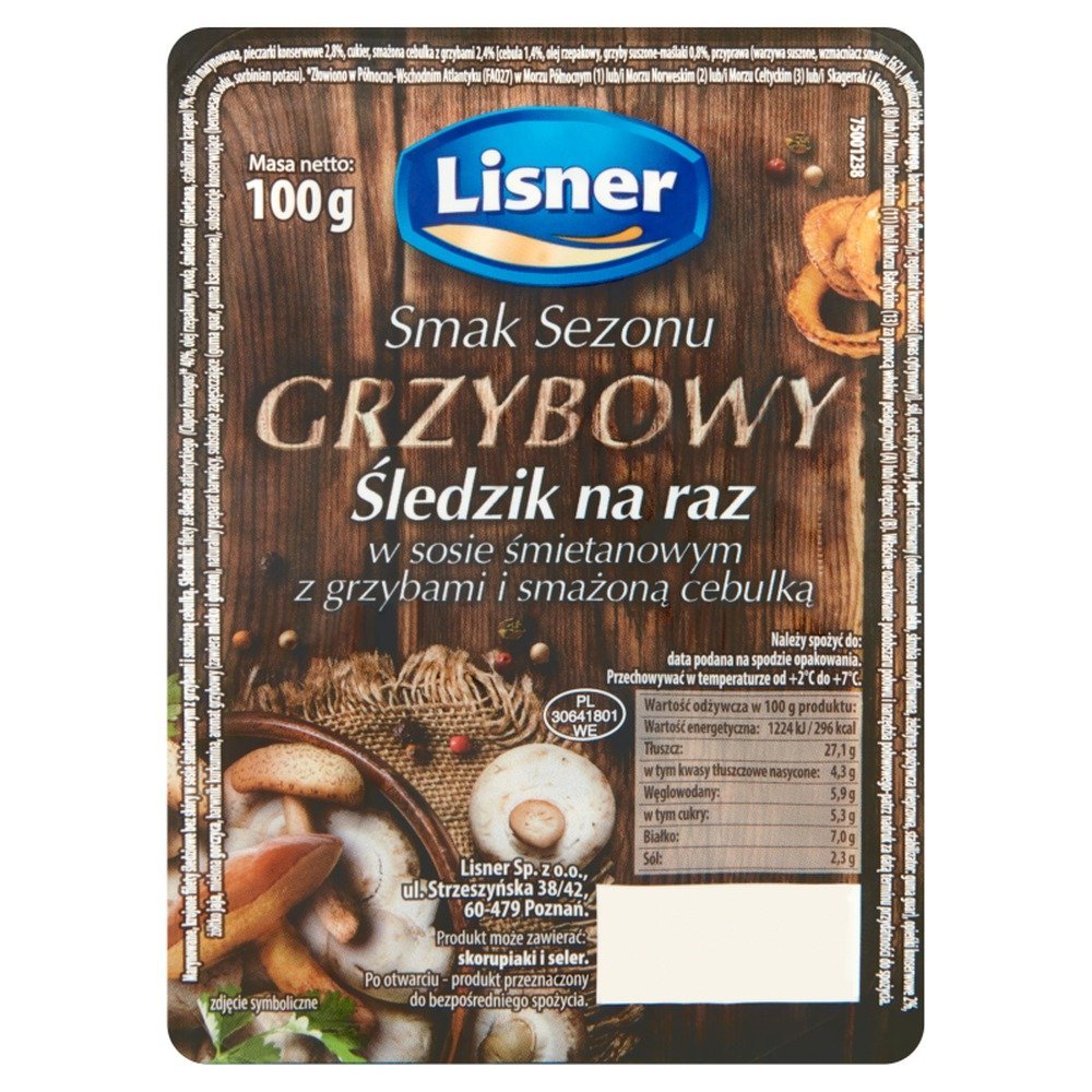 Śledź w grzybach i papryce Lis 100 g
