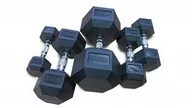 Torby sportowe - Bauer Fitness Hantla ogumowana HEX 25 kg - - miniaturka - grafika 1