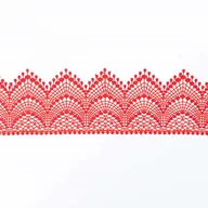 Dodatki do ciast w proszku - Koronka Na Tort 01 Czerwona Z Masy Cukrowej - miniaturka - grafika 1
