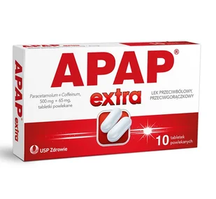 US Pharmacia Apap Extra 500mg + 65mg 10 szt. - Przeziębienie i grypa - miniaturka - grafika 1